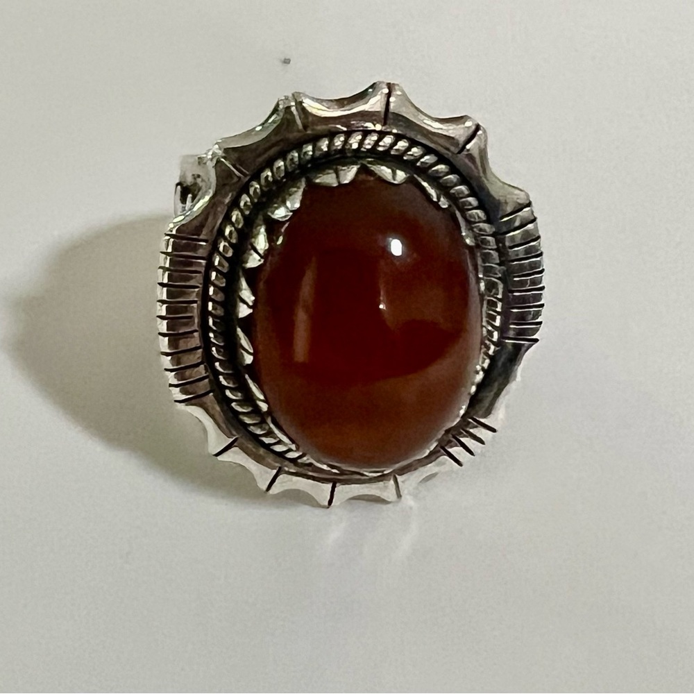 Large Vintage Carnelian Stone Ring